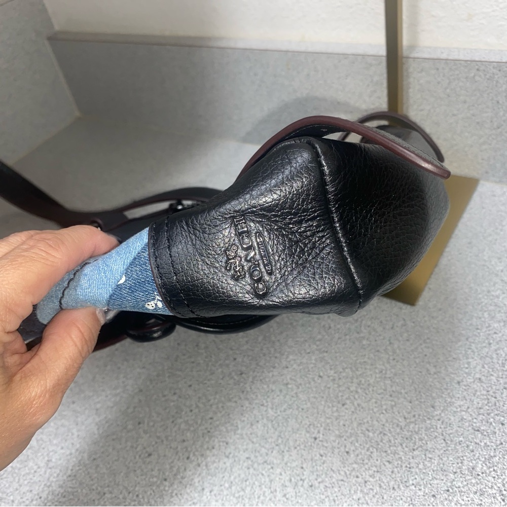 Coach Canyon Denim Patchwork Backpack EUC - Picture 13 of 15